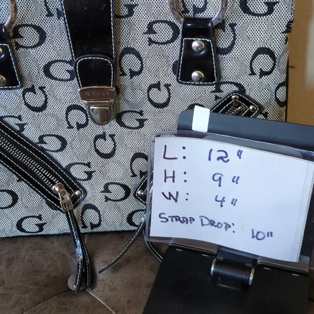 Guess G Print Double Handle Handbag Brown
